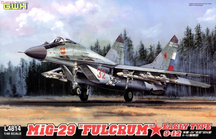 Maquette Great Wall Hobby L4814 MiG-29 Fulcrum, modèle précoce 9-12, échelle 1/48