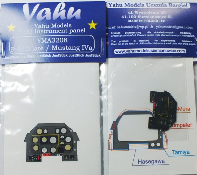 Yahu YMA3208 P-51D tardif/Mustang IVa (Tamiya) 1/32