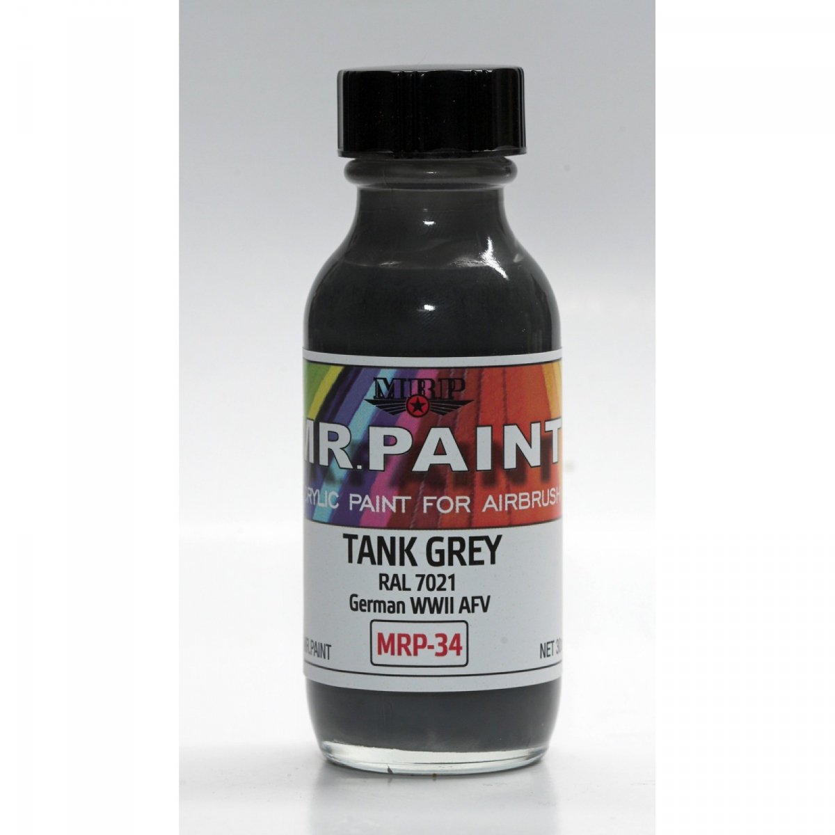 Peinture MR. Paint MRP-034 Gris Char RAL 7021 Véhicule blindé allemand de la Seconde Guerre mondiale 30 ml – image 2