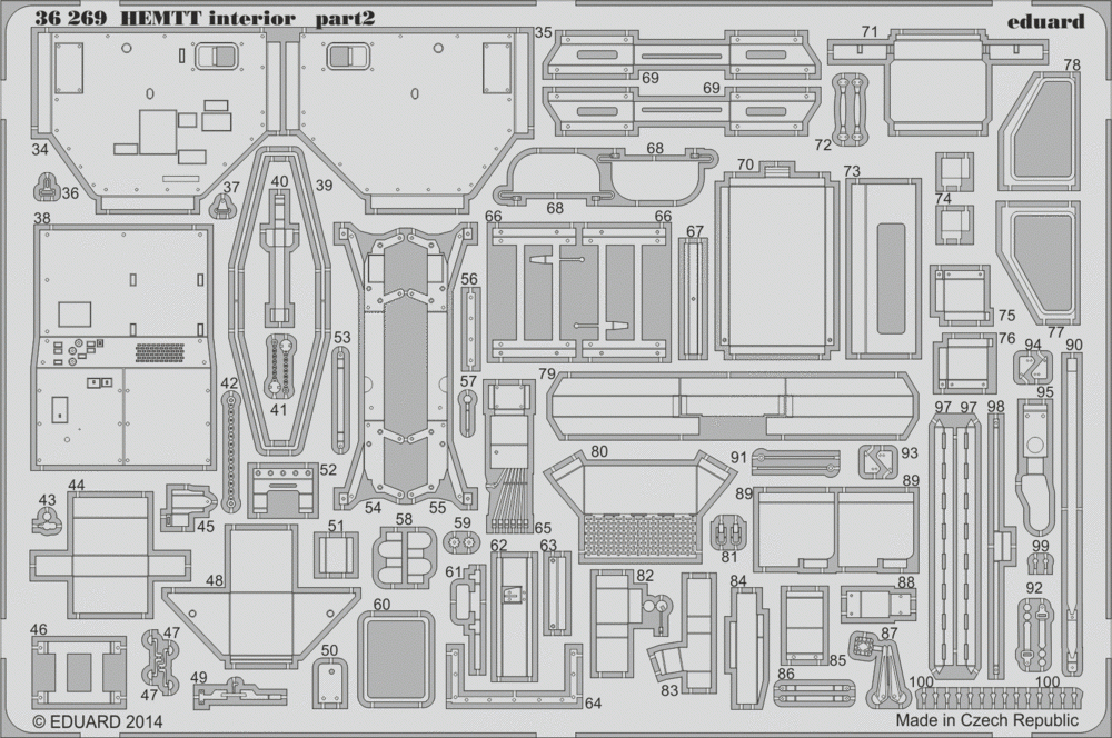 Intérieur Eduard 36269 HEMTT - couleur ITALERI 1/35 – image 2