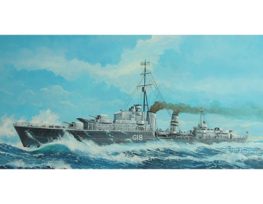 Trumpeter 05758 Destroyer de classe Tribal HMS Zulu (G18) 1941 1/700