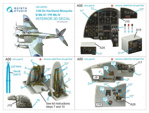 Intérieur imprimé en 3D et coloré sur papier décalcomanie Quinta Studio QD48355 DH Mosquito B Mk.IV/PR Mk.IV (Tamiya) 1/48 – image 7
