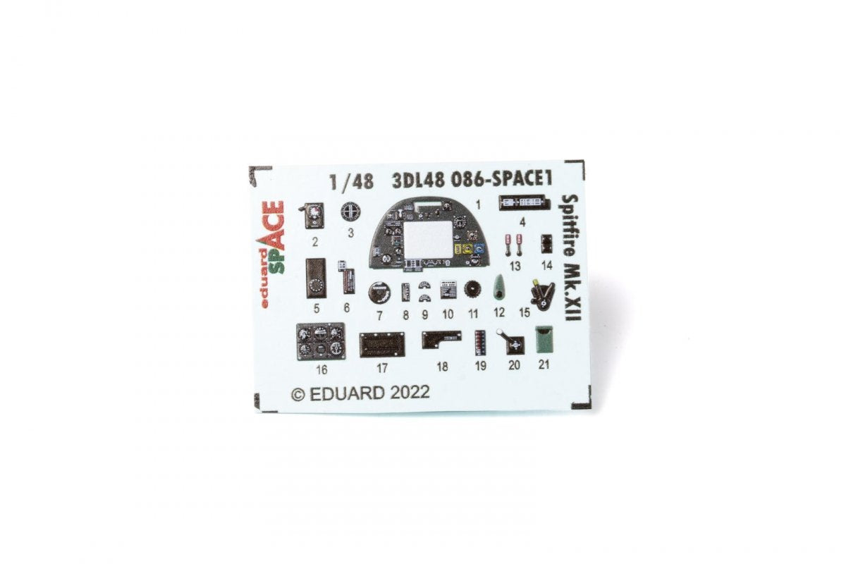 Eduard 3DL48086 Spitfire Mk. XII SPACE AIRFIX 1/48 – immagine 2