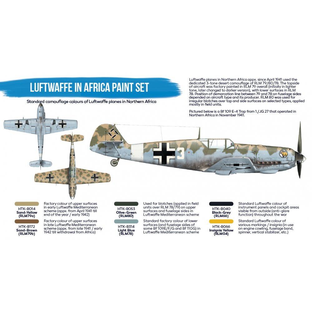 Hataka HTK-BS06.2 Luftwaffe in Africa paint set (6x17ml) – zdjęcie 3