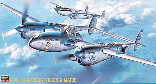 Hasegawa JT1 P-38J Lightning Virginia Marie 1/48