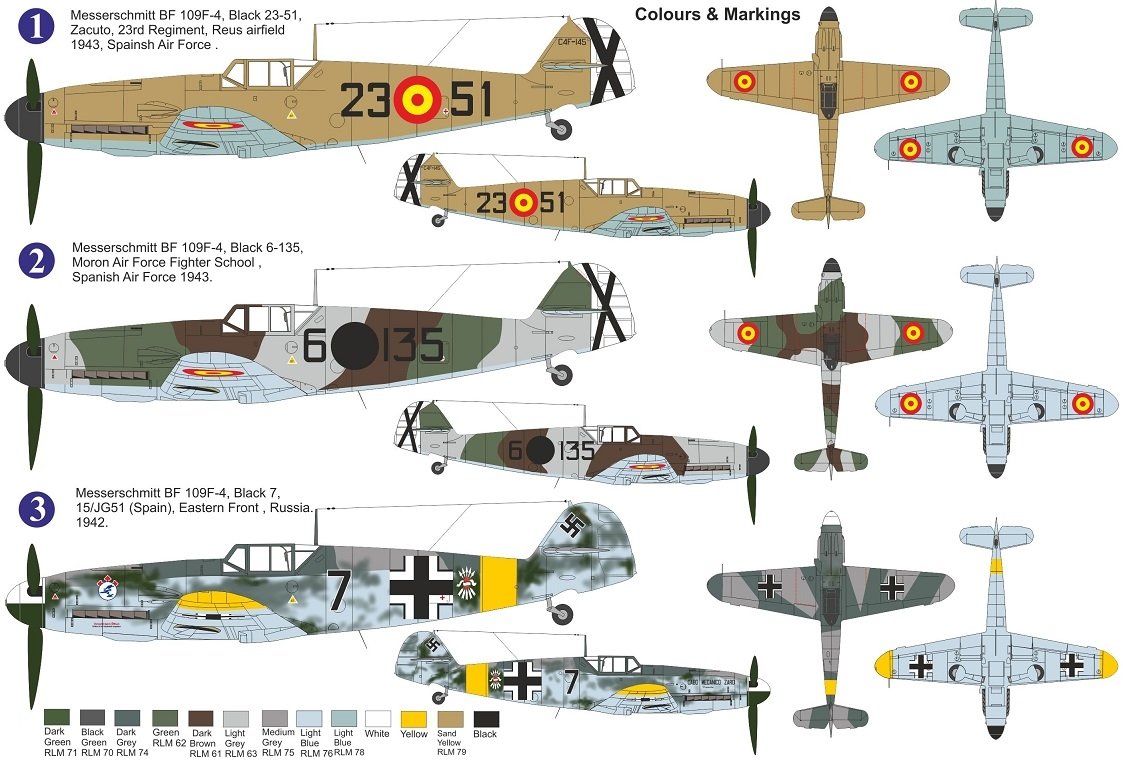 Maquette AZ7686 Bf 109F-4 « En service en Espagne » au 1/72 – Bild 2