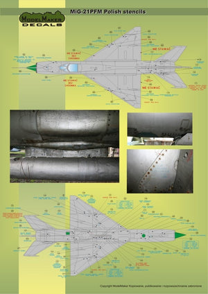 ModelMaker Decals D48020 MiG-21PFM/M/MF/bis/UM Pochoirs polonais 1/48 – immagine 10