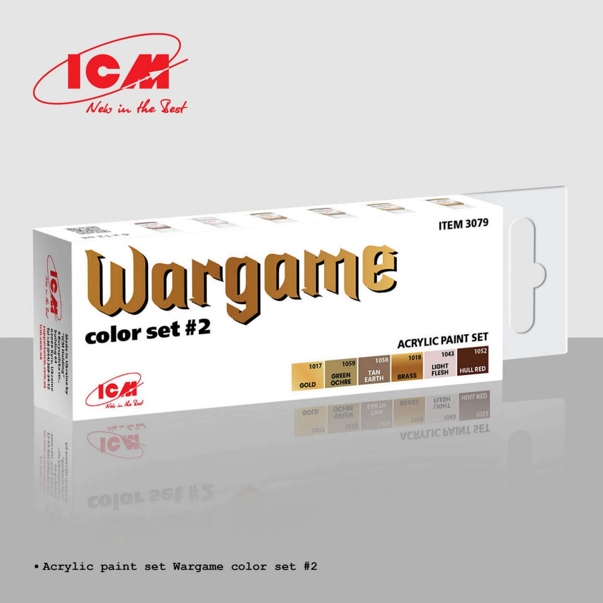 Kit de peinture acrylique ICM 3079 pour Wargame Color Set #2 