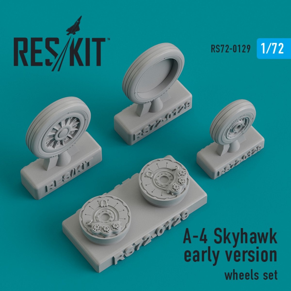 RESKIT RS72-0129 A-4 « SKYHAWK » VERSION DÉBUTANTE ENSEMBLE DE ROUES 1/72