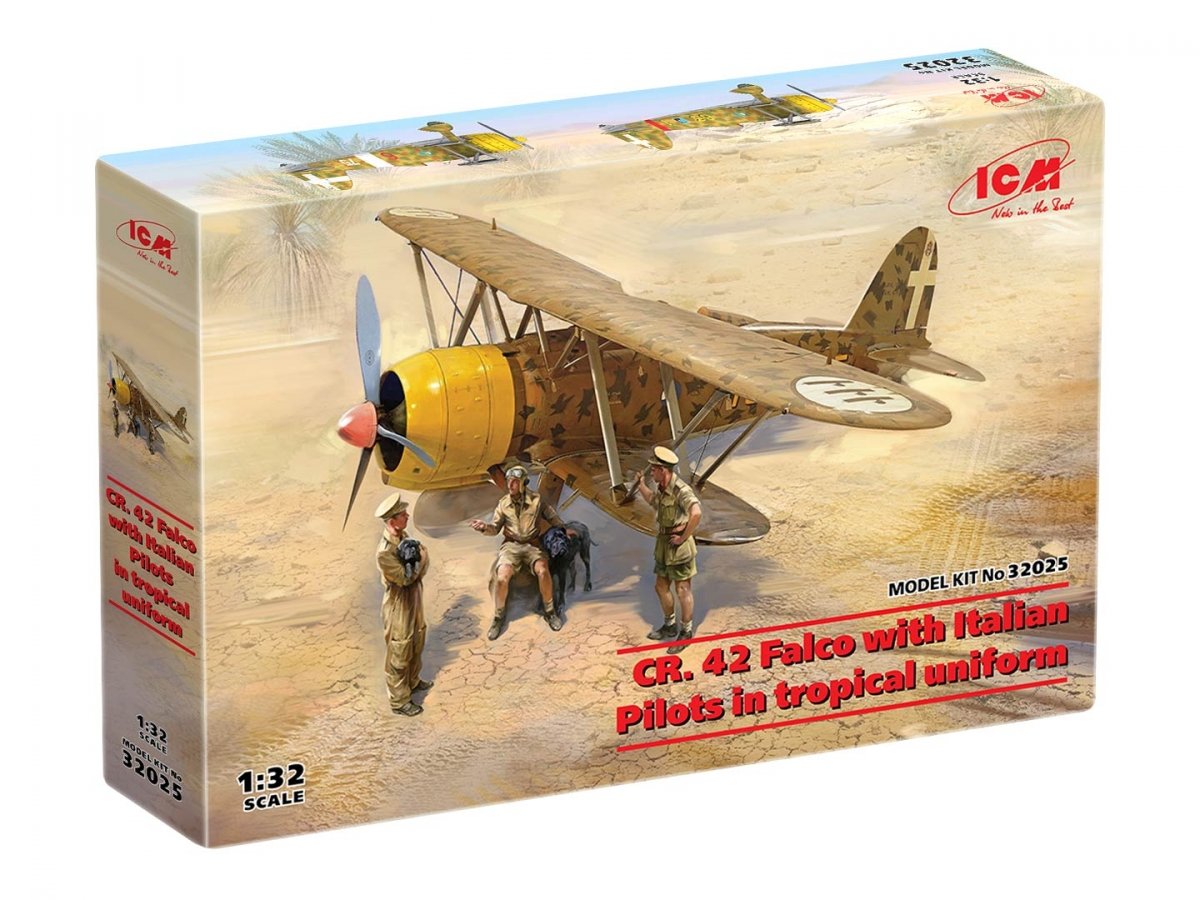 ICM 32025 CR. 42 Falco avec pilotes italiens en uniforme tropical 1/32 – immagine 2