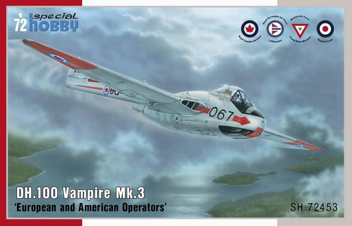 Special Hobby 72453 DH.100 Vampire Mk.3 « Opérateurs européens et américains » 1/72