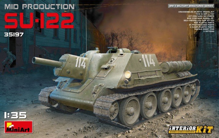 MiniArt 35197 SU-122 Mid Production avec intérieur 1/35