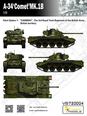 Maquette Vespid Models VS720004 A-34 Comet MK.1B 1/72 – Bild 5