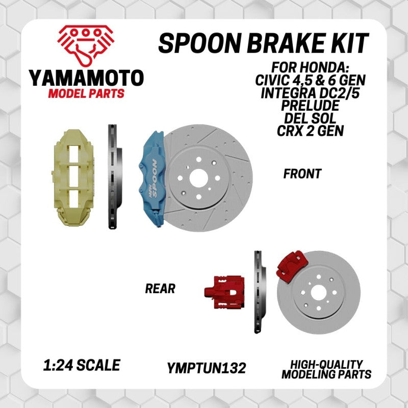 Kit de freins à cuillère Yamamoto YMPTUN132 pour Honda 1/24