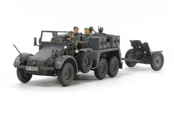 Tamiya 32580 Camion de remorquage allemand 6x4 Kfz.69 avec canon de 3,7 cm (1/48) – image 2
