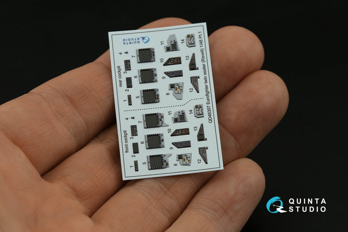Intérieur coloré imprimé en 3D sur papier décalcomanie pour Eurofighter biplace Quinta Studio QD48307 (Revell) 1/48 – immagine 10