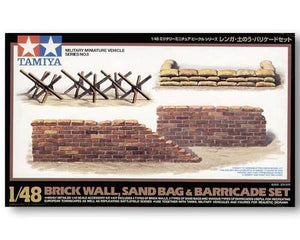 Tamiya 32508 Ensemble de barricades de sacs de sable pour mur de briques (1/48)