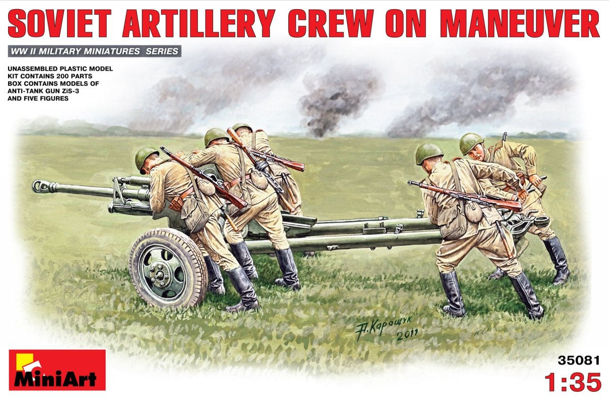 MiniArt 35081 ÉQUIPAGE D&amp;#39;ARTILLERIE SOVIÉTIQUE EN MANŒUVRE (1/35)