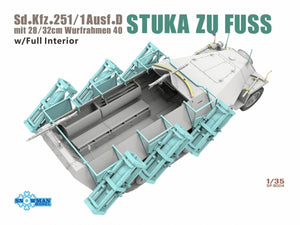 Vespid Models SP-8004 Sd.Kfz. 251/1 Ausf.D 28/32cm Wurfrahmen 40 with Interior 1/35