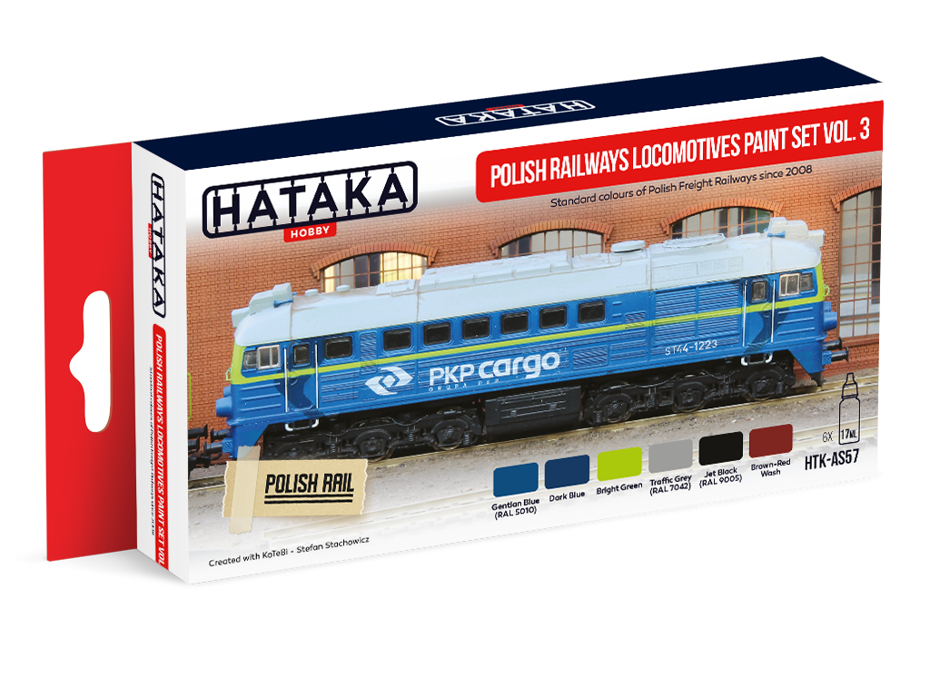 Coffret de peinture pour locomotives Hataka HTK-AS57 des Chemins de fer polonais, volume 3  – image 2