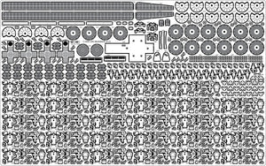 Pontos 37025FB IJN Musashi 1944 Kit de détails, pont noir charbon avancé (1/350) – imagen 17