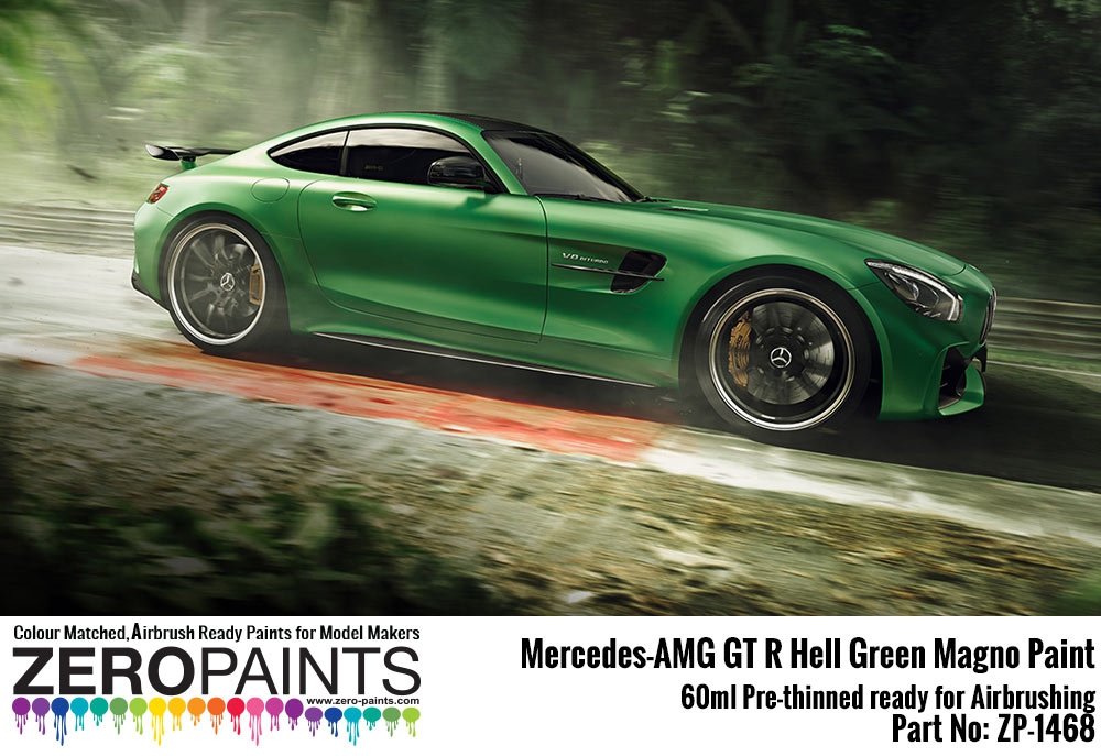 Peinture Zero Paints ZP-1468 Mercedes AMG GT R Vert Enfer (mat) 60 ml – Bild 3
