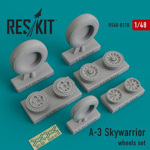 RESKIT RS48-0170 Jeu de roues A-3 Skywarrior 1/48