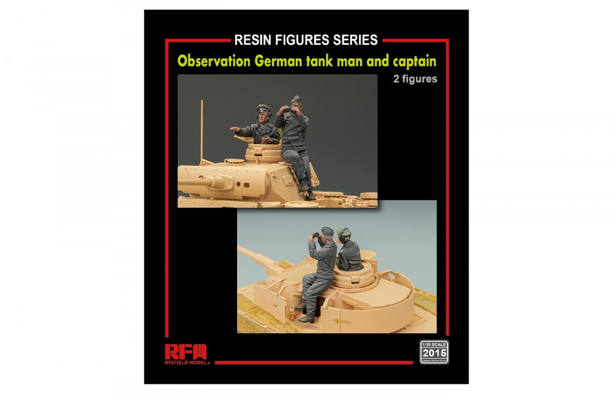Maquette Rye Field 2015 Observation Tankiste et capitaine allemands 1/35