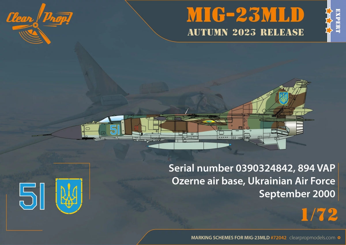 Propulseur transparent ! CP72042 MiG-23MLD Le dernier Flogger ukrainien - KIT EXPERT 1/72 – image 6