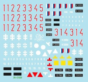 Star Decals 35-C1325 Axis Tank Mix # 7. Czechoslovak and Slovak tanks in WW2. Skoda LT vz. 35, Praga LT 38, PzKpfw 38(t), PzKpfw II Ausf A-C, PzKpfw III Ausf N 1/35 – zdjęcie 2