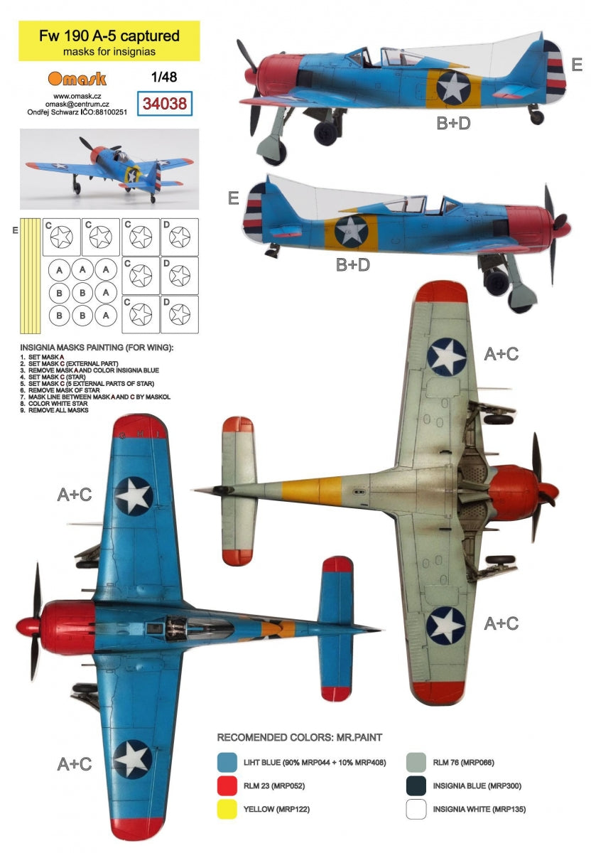 Omask 34038 Fw 190 A-5 Capturé 1/48  – immagine 2