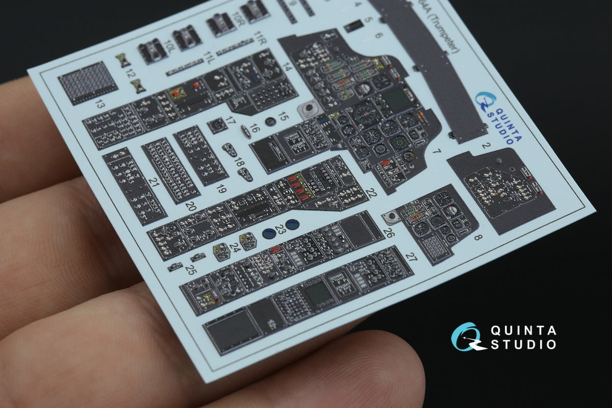 Intérieur coloré imprimé en 3D sur papier décalcomanie Quinta Studio QDS-35132 AH-64A (Trumpeter) (Petite version) 1/35 – immagine 7