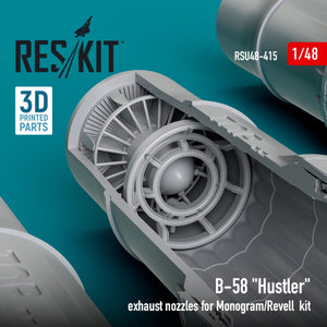 RESKIT RSU48-0415 B-58 &amp;quot;Hustler&amp;quot; exhaust nozzles for Monogram/Revell kit (3D Printed) 1/48 – zdjęcie 2