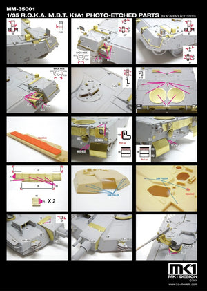 MK1 Design MM-35001 ROKA K1A1 PIÈCES DE DÉTAIL RADIOGRAPHIÉES 1/35 – image 3