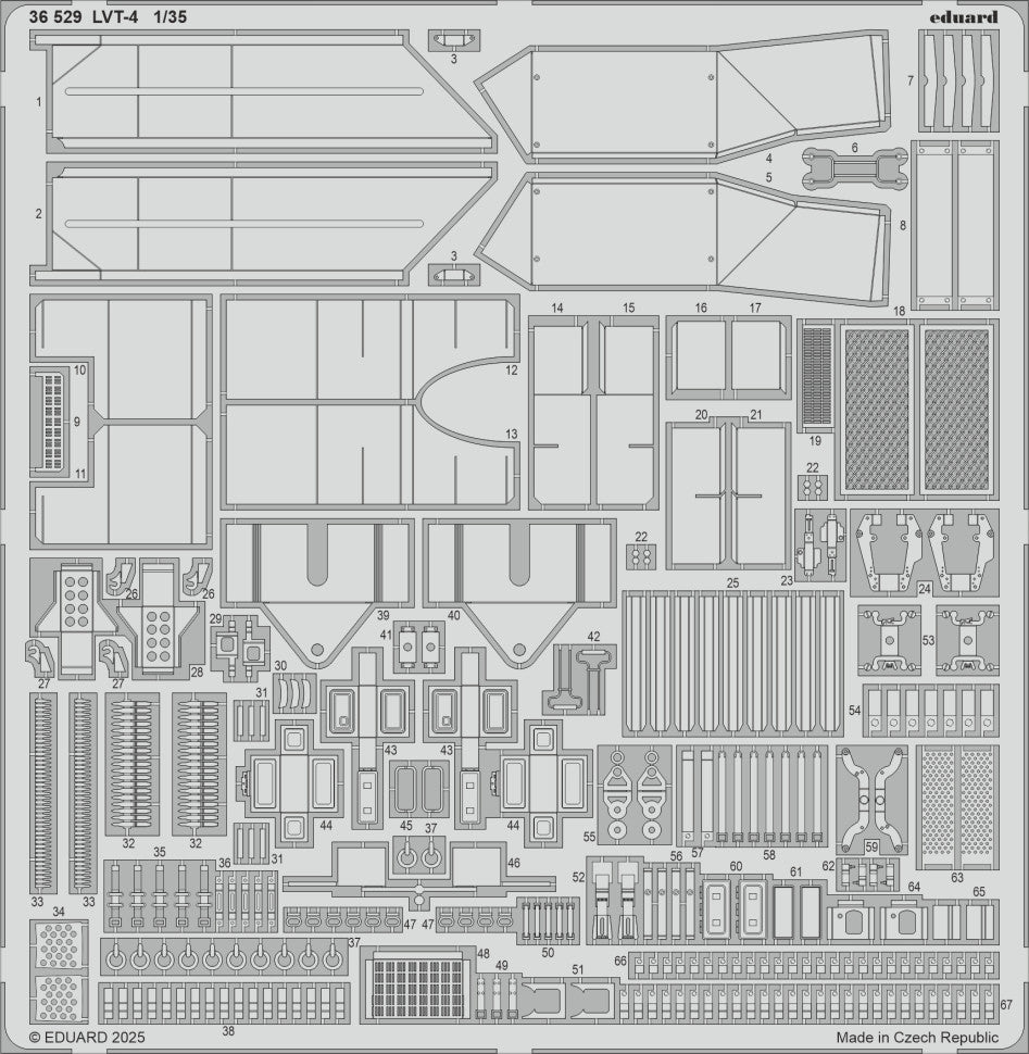 Set de détails Eduard 36529 LVT-4 ITALERI 1/35