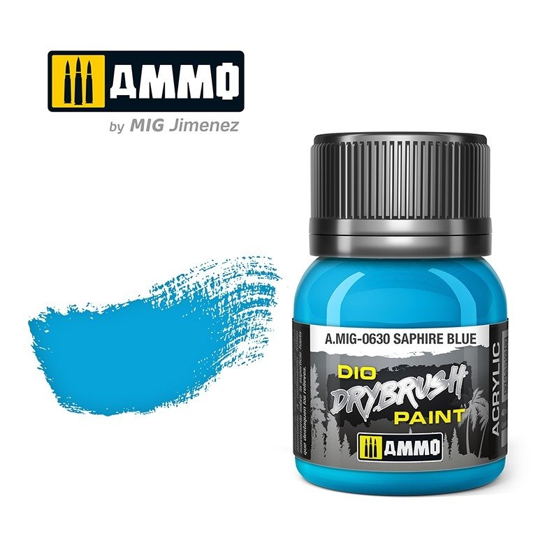 Munitions pour Mig 0630 DRYBRUSH Bleu Saphir 40 ml