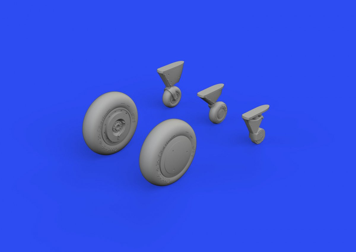 Roues Eduard 648815 F4F-4 (première version EDUARD 1/48)