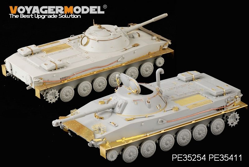 Maquette Voyager PE35411 Char amphibie russe PT-76B de la Seconde Guerre mondiale pour Trumpeter 00381 1/35 – imagen 9