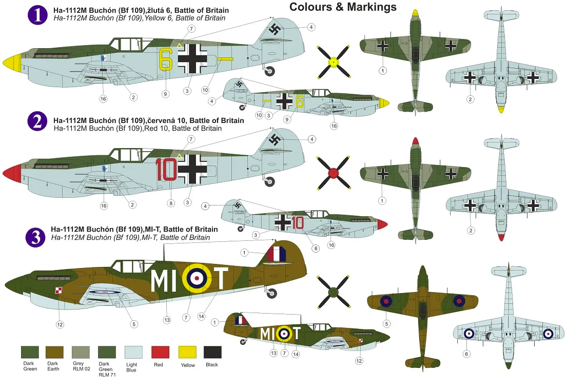 Maquette AZ AZ7669 HA-1112M-1L Buchón « La Star de Cinéma » 1/72 – Bild 2