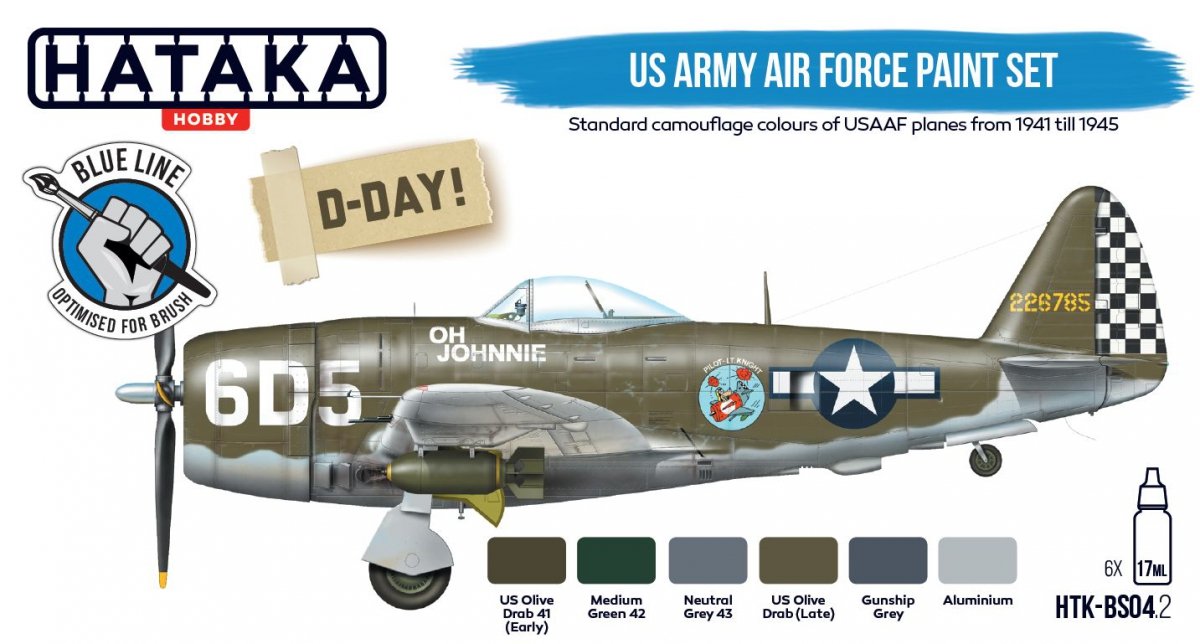 Hataka HTK-BS04.2 - US Army Air Force paint set (6x17ml) – zdjęcie 3