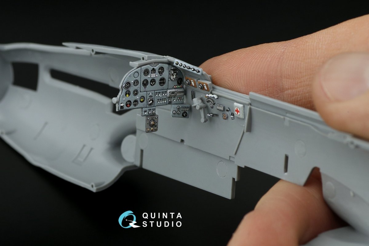Intérieur imprimé en 3D et coloré sur papier décalcomanie pour maquette Zvezda QD48236 IL-2 1943 (biplace) Quinta Studio, échelle 1/48 – immagine 8