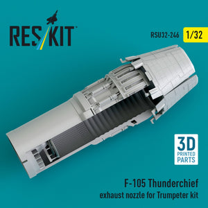 RESKIT RSU32-0246 F-105 Thunderchief exhaust nozzle for Trumpeter kit (3D Printed) 1/32