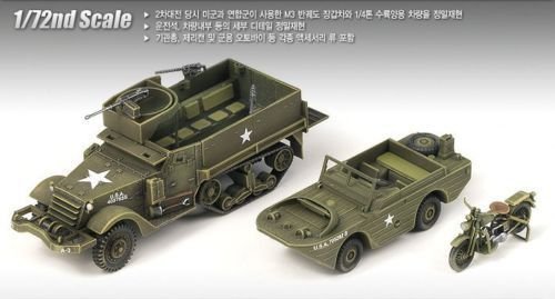 Academy 13408 M3 SEMI-TRACK ET VÉHICULE AMPHIBIEN 1/4 tonne (1/72) – image 2