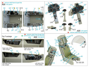 Quinta Studio QD32100 F/A-18F late / EA-18G 3D-Printed &amp;amp; coloured Interior on decal paper (Trumpeter) 1/32 – zdjęcie 7