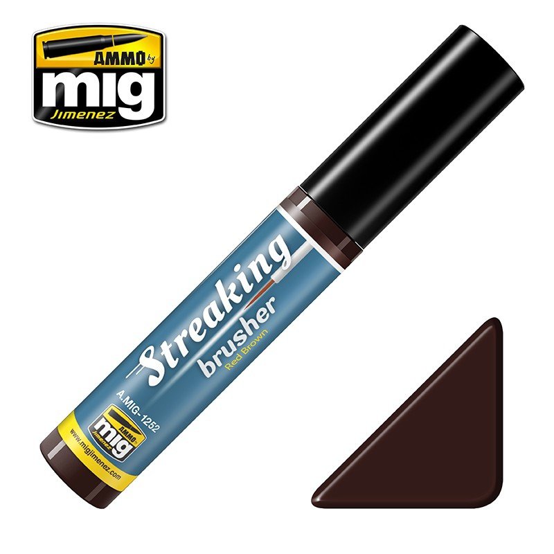 Munitions Mig Jimenez 1252 Streaking Brusher Rouge Brun