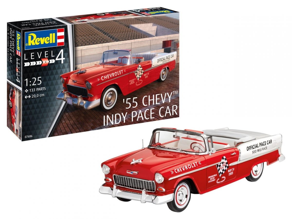 Revell 07686 Chevrolet Indy Pace Car 1955, échelle 1/24