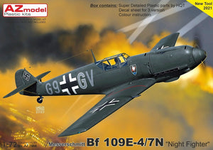 Maquette AZ7666 Bf 109E-4/7 « Chasseur de nuit » au 1/72