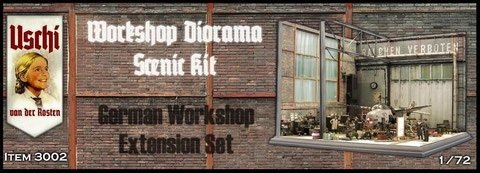 Uschi van der Rosten 3002 Scenic Display Kit d&amp;#39;extension d&amp;#39;atelier allemand 1/72