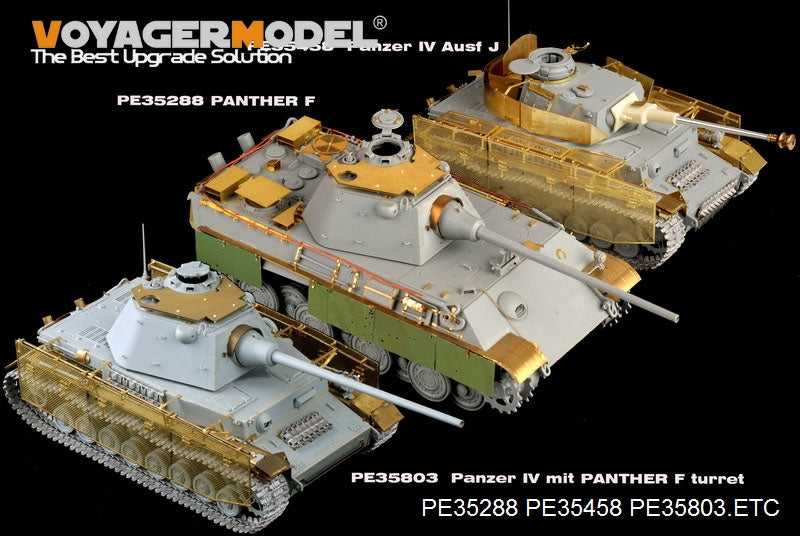 Voyager Model PE35803 WWII German Pz.Kpfw.IV Ausf.J (mit Panther F turret) For DRAGON 6824 1/35 – zdjęcie 2