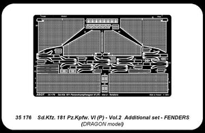 Aber 35176 Sdkfz.181 Pzkpfw.VI (P) vol.2 - Jeu supplémentaire d&amp;#39;ailes (1/35) – image 2